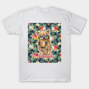 Chihuahua Summer Funky Hawaiian, Hawaii Style, Dog Personalized Hawaiian T-Shirt